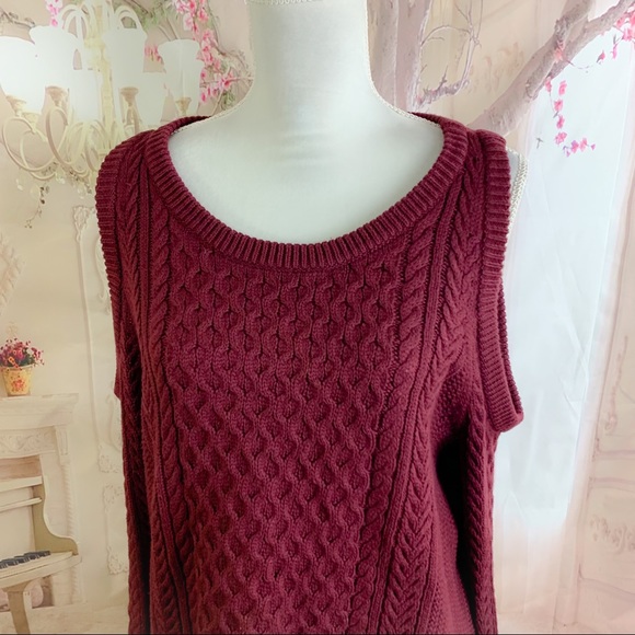 Michael Kors Cold Shoulder Cable Knit Sweater - Picture 7 of 11